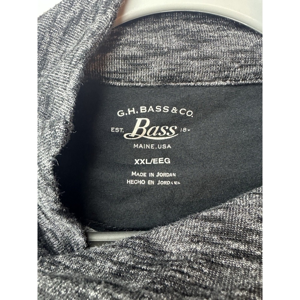 New GH Bass Woman Black Heather Diagonal Full Zip Sweatshirt Knitβ Jacket 2XL - Picture 3 of 8